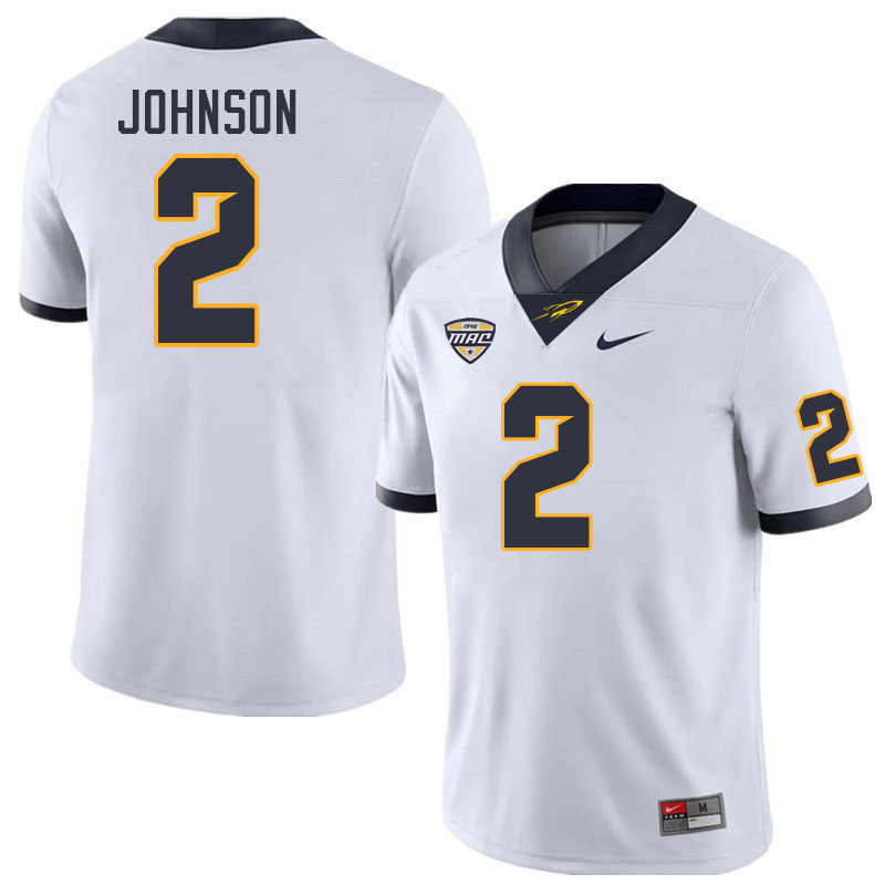 Toledo Rockets #2 Dyontae Johnson College Football Jerseys Stitched Sale-White